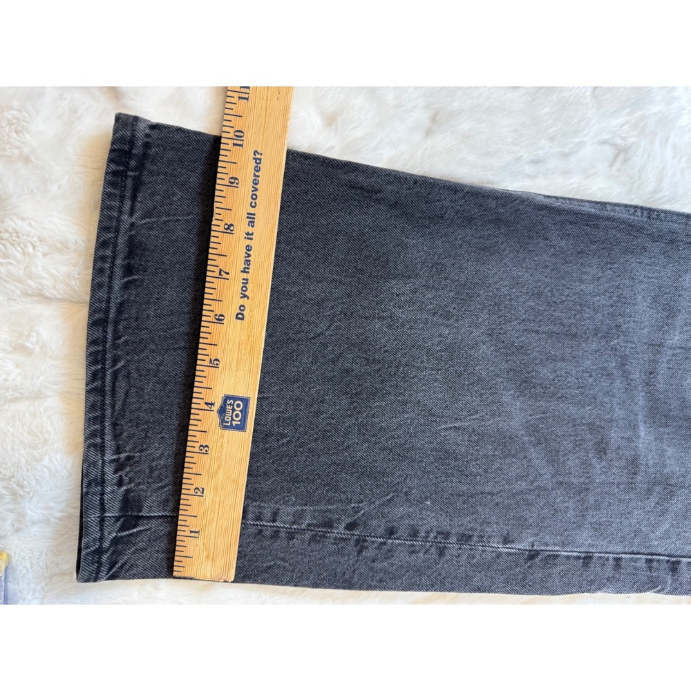 Old Navy Sky-Hi Wide Leg Jeans Womens 14 Extra High Rise Black Denim Pants - Picture 12 of 12